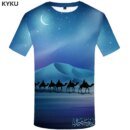 Remera Informal De Manga Corta Con Estampado De Camello Del Desierto De Arabian Moon