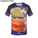 Remeras De Manga Corta Con Estampado De Galaxia Y Ropa Divertida De Hip Hop En 3D Para Hombre