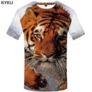 Remera De Tigre 3D Ropa Urbana Remeras De Manga Corta Para Hombre Divertidas Y Casuales