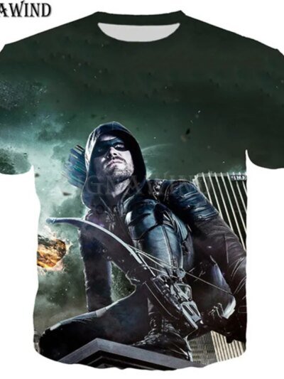 Remeras De Superhéroe Flecha Verde Con Impresión 3D Para Hombre Y Mujer