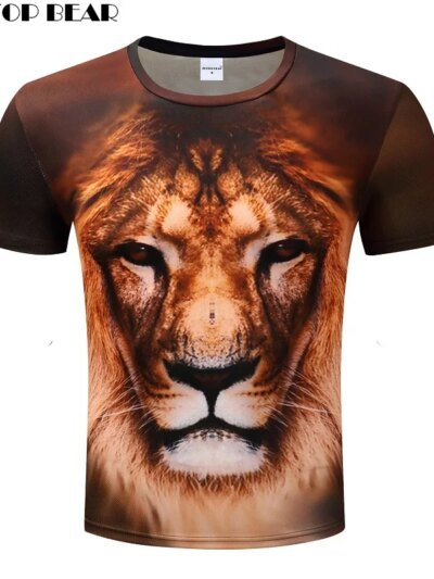 Remeras Con Impresión 3D Para Hombre Remeras Casuales De Manga Corta Con Animales Zootop Oso