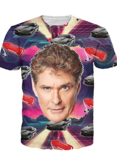 Remera 3D De Hip Hop Para Hombre Y Mujer De Los Años 80 Del Infame David Hasselhoff Baywatch