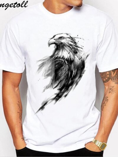 Remeras Harajuku M208 Con Águila Impresas En 3D Para Hombre Estilo Hip Hop Hipster