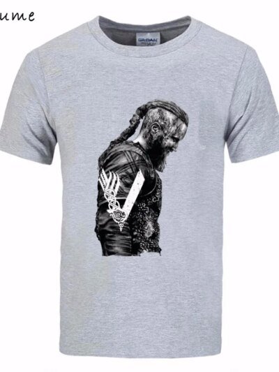 Remeras Cortas 3D Rey Ragnar Lothbrok Vikingos Remera De Cuello Redondo Simple