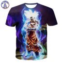 Remera Infantil 3D Dragon Ball Z Goku Dba Ultra Super Saiyan Instincts