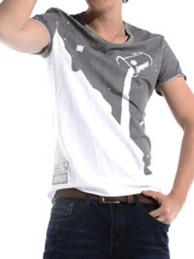 Remera De Algodón Informal De Manga Corta Para Hombre Diseño De Diseñador Con Estampado 3D