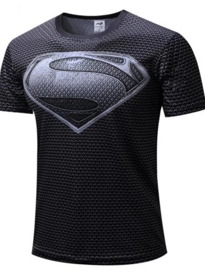 Remera De Compresión De Secado Rápido Para Hombre Fitness 3D Informal De Manga Corta Marvel