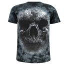 Remera De Algodón De Manga Corta Con Calavera Y Estampado 3D De Bandera Para Hombre