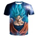 Figura 3D De Dragon Ball Z Super Saiyan God Goku Vegetto Con Cabello Rojo Y Azul Para Hombre
