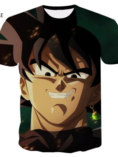Remera De Dragon Ball Con Estampado 3D Diseño Europeo Informal De Alta Calidad