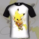 Remera Informal De Manga Corta Con Estampado 3D De Pokémon Go Para Mujer Suave Y Elástica