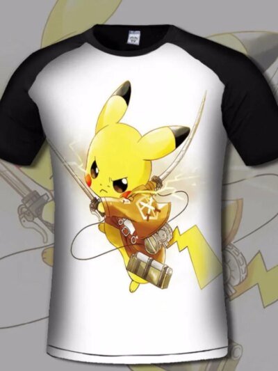 Remera Informal De Manga Corta Con Estampado 3D De Pokémon Go Para Mujer Suave Y Elástica