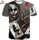 Remeras De Manga Corta De Verano De Alta Calidad Con Impresión 3D De Payaso Mágico Remeras De Póker Hip Hop Ropa Informal Para Hombre