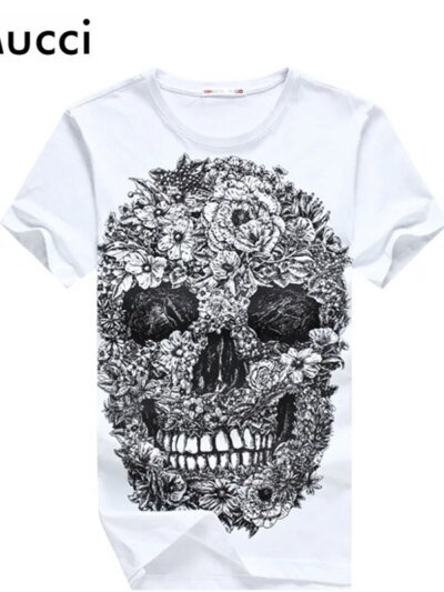 Remeras Casuales De Hip Hop Con Calaveras 3D Estilo Skate Y Fitness