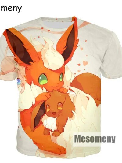 Cosmos Mesomeny Remera Informal De Manga Corta Con Diseño De Pokémon En 3D Para Hombre Y Mujer