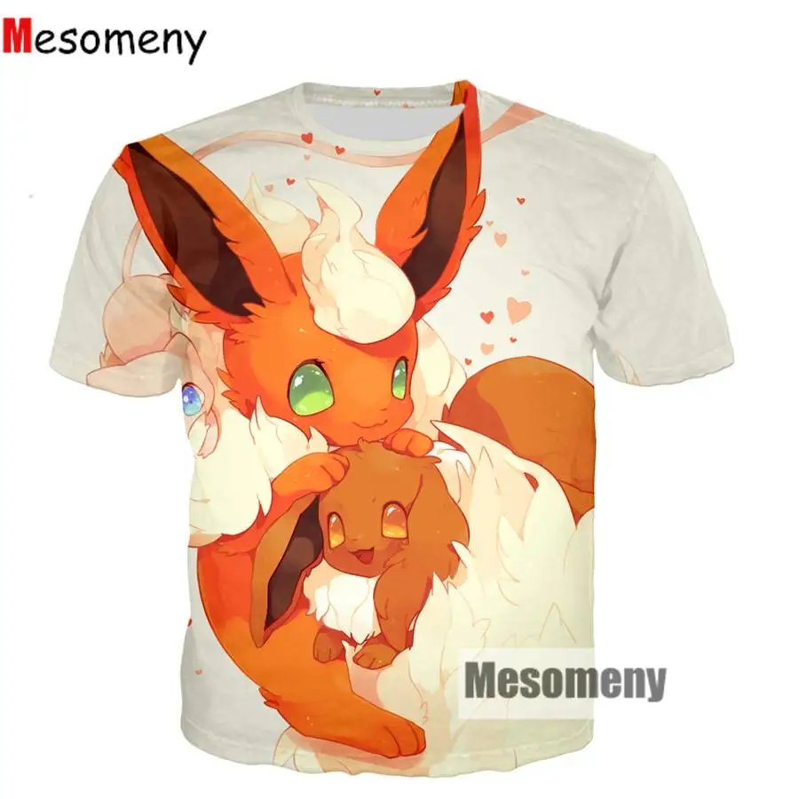 Cosmos Mesomeny Remera Informal De Manga Corta Con Diseño De Pokémon En 3D Para Hombre Y Mujer