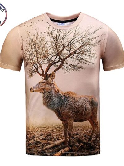 Remera Con Plantilla Muy Bonita Para Hombre Mujer Otoño Con Estampado Divertido En 3D