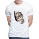 Remeras De Manga Corta Con Cuello Redondo Y Estampado 3D De Gato Para Hombre Y Mujer De Verano