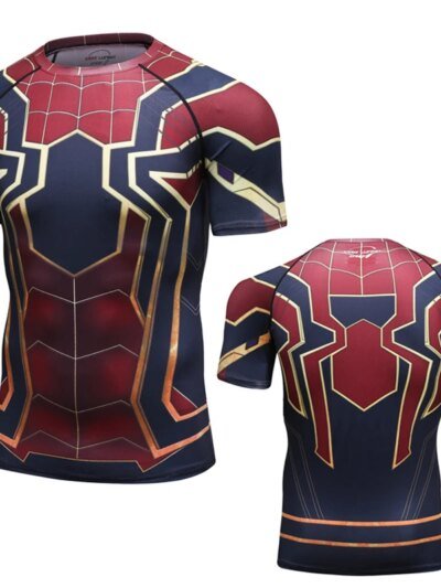Remera Deportiva 3D De Spiderman Superhéroe De Marvel Para Hombre
