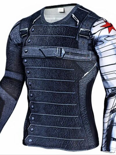 Remera De Superhéroe De Soldado De Invierno Con Animación 3D De Bucky Para Hombre