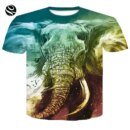 Remeras Con Estampado Animal De Elefante 3D Para Hombre Y Mujer Primavera Y Verano