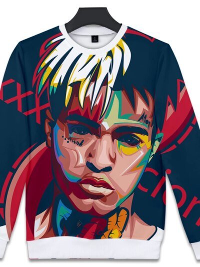Remera Sin Gorra Para Hombre Mujer Con Estampado 3D De Rapero Con Hip Hop Para Hombre Xxxtentacion