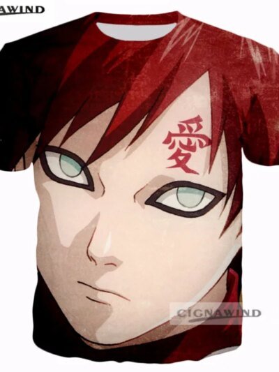 Remera Clásica Con Estampado Hipster Animado En 3D De Naruto Para Mujer