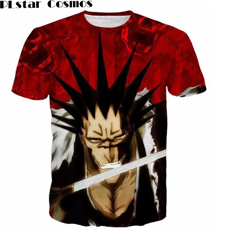 Remeras Con Estampado De Bleach Kenpachi Para Mujer Con Personajes 3D De Cosmos Para Hombre