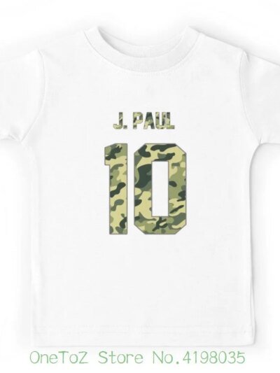 Remera Jake Paul 10 Team Camo Para Niños Tallas Xs Xl Algodón 3D Para Hombre