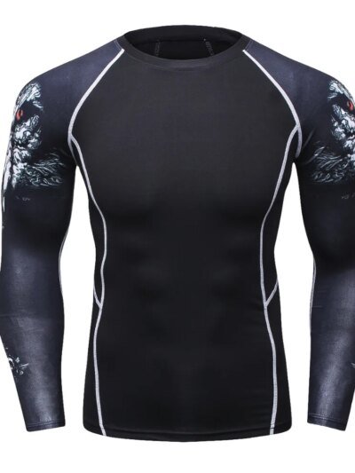 Remera De Compresión 3D Para Hombre Ropa Para Entrenar Y Fitness