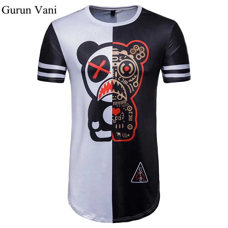 Remeras Divertidas Vani Hip Hop Con Estampado De Pandas Para Hombre