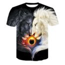 Remera De Verano Estilo Hip Hop Para Hombre Y Mujer Con Estampado De León Yin Yang 3D
