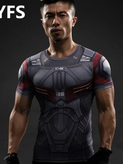 Remera De Manga Corta Animada En 3D Del Superhéroe Bucky Winter Soldier Para Hombre