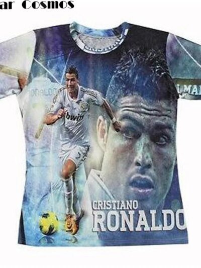 Remera Con Estampado 3D De Cristiano Ronaldo Estilo Veraniego Informal Para Hombre Y Mujer