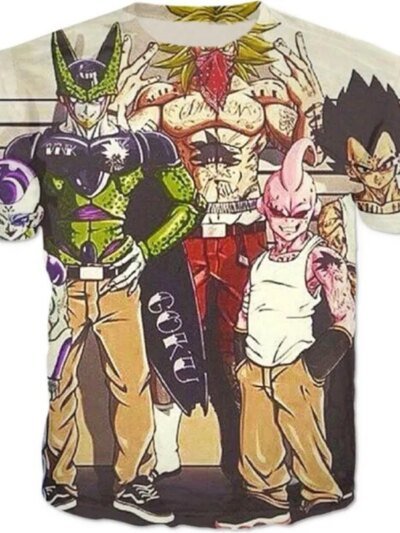 Parodia Divertida De Cell Cosmos Animada De Dragon Ball Z Goku Vegeta 3D Para Hombre