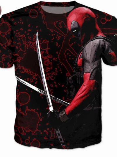 Remeras Divertidas De Personajes De Dibujos Animados De Cómics Para Hombres Y Mujeres Deadpool En 3D