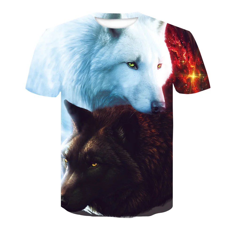 Remera Con Impresión 3D De Hombres Lobo Y Pastel Estilo Harajuku Manga Corta Para Verano Para Hombre Y Mujer