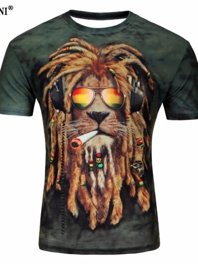 Remera De Manga Corta Estilo Harajuku Con Estampado De Gotas De Agua Para Hombre