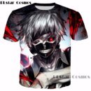 Remera Harajuku Para Hombre Y Mujer Arte Del Anime Cosmos Tokio Ghoul Kaneki Impresión 3D