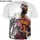 Remera Cosmos Stars Lebron James Roaring 3D Para Mujer Y Hombre Informal Cuello Redondo