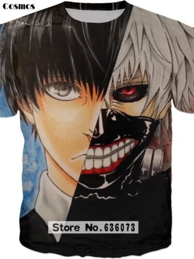 Remera Cosmos Amina Art Tokyo Ghoul Kaneki Con Estampado 3D Para Hombre Y Mujer