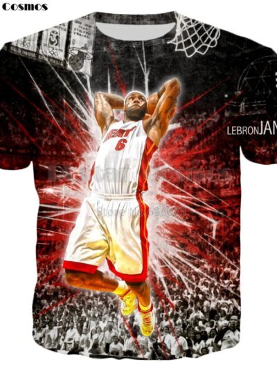 Celebridades Cosmos Verano Estilo De Lebron James Dunk Lore Hombres Mujeres Remeras