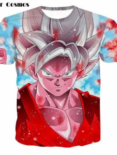 Remera Con Estampado De Cosmos Animado En 3D Cuello Redondo Ropa Harajuku