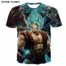 Remera Cosmos Dragon Ball Z Super Saiyan Muscle Para Mujer Hombre Con Estampado Animado Y Cuello Redondo