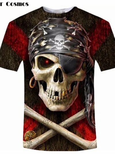 Remera Con Calavera Cosmos Para Mujer Y Dientes En 3D Para Hombre Diseño De Remera Tumblr