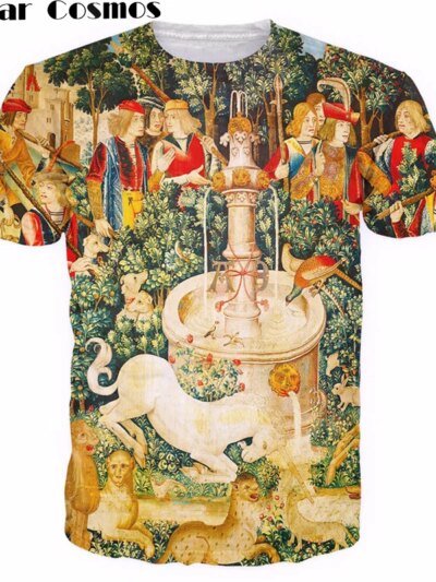 Remera Cosmos Unicorn Power Estilo Vintage T Eur Religion Hombres Mujeres