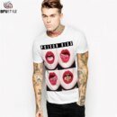 Remera Kiss Labios Sexys Sunny Hombres Remeras De Calle Para Hombre Remeras De Manga Corta Ajustadas De Hip Hop Casaul