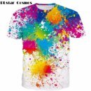 Remeras Con Estampado De Salpicaduras De Pintura Cosmos Para Hombre Y Mujer Estilo Hipster Arcoíris 3D