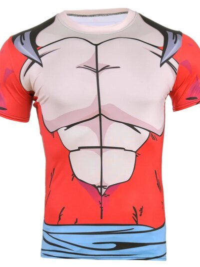 Remera De Verano Para Hombre Talla Clásica De Dibujos Animados De Dragon Ball