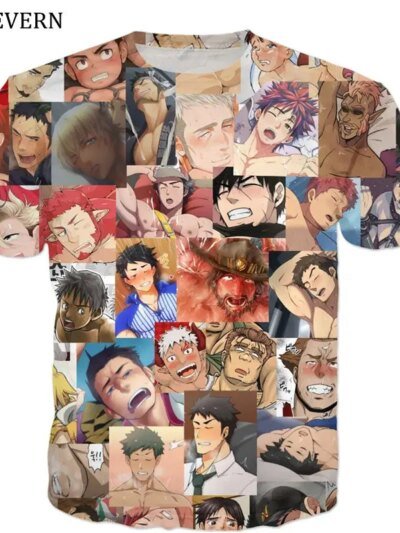 Remeras De Anime Harajuku Para Hombres Y Mujeres Impresión 3D Ahegao Divertida Remera De Chica Tímida